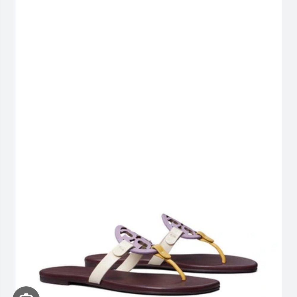 Tory Burch Purple and White Sandals